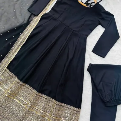Royal Thread & Sequin Designer Anarkali Suit for Women